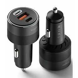 Автомобильное зарядное устройство Ringke 3-Port 84W Car Fast Charger Black (HG782S01RS)