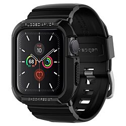 Чехол с ремешком Spigen Rugged Armor Pro для Apple Watch 4/5/6/SE/7/8/9 40/41mm Black (ACS00546)