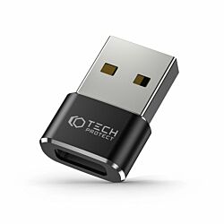Перехідник Tech-Protect Ultraboost USB Male to Type-C Female Black (9490713932247)