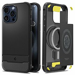 Чохол Spigen Rugged Armor MagFit до iPhone 15 Pro Max Matte Black (ACS06561)