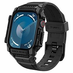 Чохол з ремінцем Spigen Rugged Armor Pro для Apple Watch 10/11 46mm Black (ACS08604)