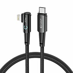 Дата-кабель Tech-Protect Ultraboost "L" Lightning to Type-C Cable PD20W/3A 1m Grey/Black