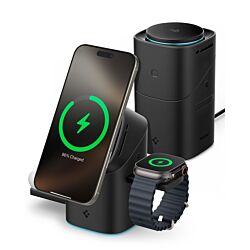 Док-станція Spigen Essential EF223MS Qi2 3in1 Wireless Charger Black (ACH09542)