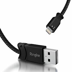 Дата-кабель Ringke Smart Black Fish Charging Cable Lightning MFI 1.2m Black (ACFI0008)