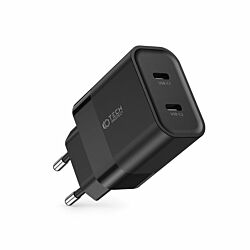 Мережевий зарядний пристрій-адаптер Tech-Protect C20W 2-port Network Charger PD20W Black (9319456607284)