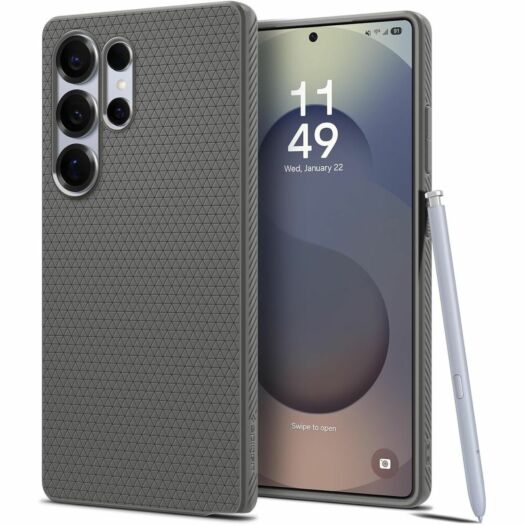 Чохол Spigen Liquid Air до Samsung Galaxy S25 Ultra Marble Grey (ACS08954) ACS08954-spg