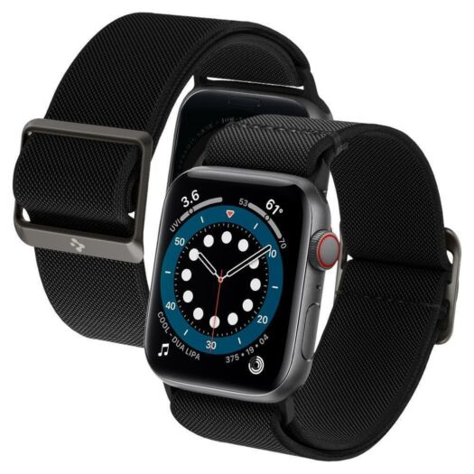 Ремешок Spigen Watch band Lite Fit для Apple Watch 3/4/5/6/SE/7/8/9 38/40/41mm Black (AMP02290) 693913123-40 Ремешок Spigen Watch band Lite Fit для Apple Watch 3/4/5/6/SE/7/8/9 38/40/41mm Black (AMP02290) 693913123-40