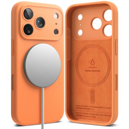 Чохол Ringke Silicone Magnetic до iPhone 17 Pro Tangerine (SIMG1088E91) SIMG1088E91-rgk