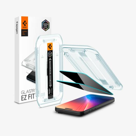 Защитное стекло Spigen Glas.tR EZ FIT Privacy 2-Pack для iPhone 16 Pro/17/17 Pro (AGL07929) AGL07929-spg