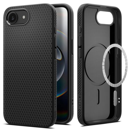 Чохол Spigen Liquid Air MagFit до iPhone 16e Matte Black (ACS09151) ACS09151-spg Чохол Spigen Liquid Air MagFit до iPhone 16e Matte Black (ACS09151) ACS09151-spg