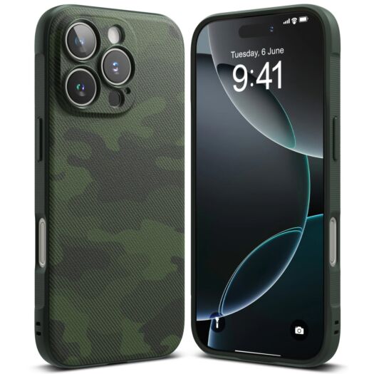 Чохол Ringke Onyx Design до iPhone 16 Pro Max Camo Green (OD909E246) OD909E246-rgk