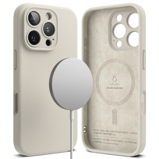 Чохол Ringke Silicone Magnetic для iPhone 16 Pro Max Stone (SIMG921SE72) SIMG921SE72-rgk