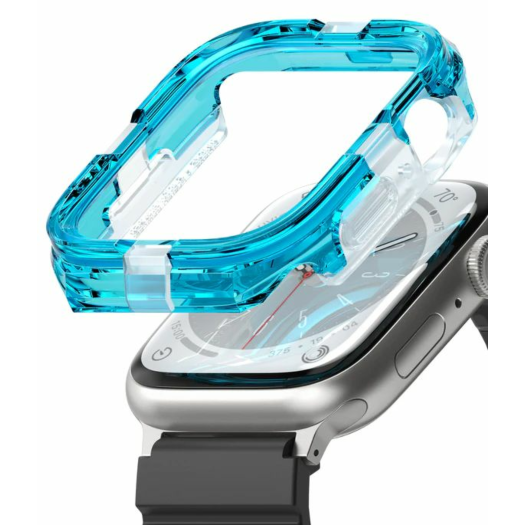 Чехол Ringke Fusion Bumper для Apple Watch 4/5/SE/6/7/8/9 44/45mm Neon Blue (FB71104RS) FB71104RS Чехол Ringke Fusion Bumper для Apple Watch 4/5/SE/6/7/8/9 44/45mm Neon Blue (FB71104RS) FB71104RS