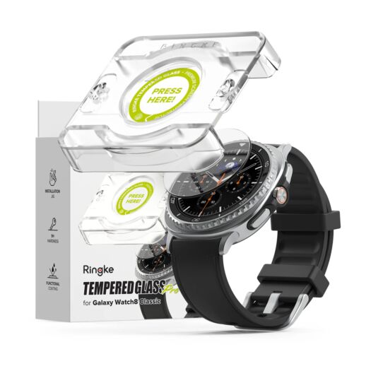 Захисне скло Ringke Tempered Glass Pro 2-Pack до Galaxy Watch 8 Classic 46mm (G4as1173) G4as1173-rgk