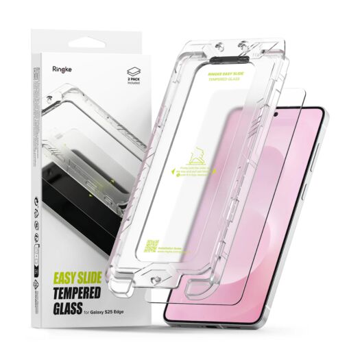 Захисне скло Ringke Easy Slide Tempered Glass 2-Pack до Samsung Galaxy S25 Edge Clear (G4as1072) G4as1072-rgk Захисне скло Ringke Easy Slide Tempered Glass 2-Pack до Samsung Galaxy S25 Edge Clear (G4as1072) G4as1072-rgk