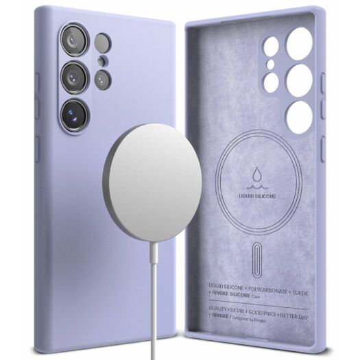 Чехол Ringke Silicone Magnetic для Samsung Galaxy S24 Ultra Lavender (SIMG802SE79) SIMG802SE79-rgk