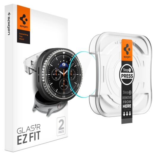 Захисне скло Spigen Glas.TR EZ Fit 2-pack до Samsung Galaxy Watch 8 Classic 46mm (AGL09877) AGL09877-spg