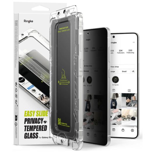 Захисне скло Ringke Easy Slide Privacy Tempered Glass 2-Pack до Samsung Galaxy S25 Edge Black (G4as1073) G4as1073-rgk