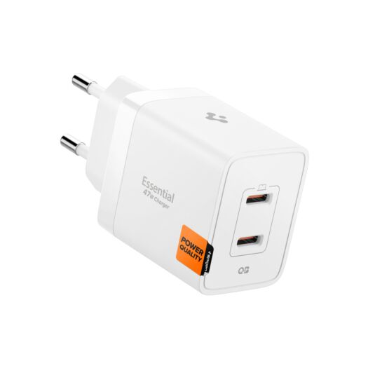 Мережевий зарядний пристрій Spigen ArcStation Essential Gan Pro EE472EU 2-port 47W Type-C White (ACH08707) ACH08707-spg