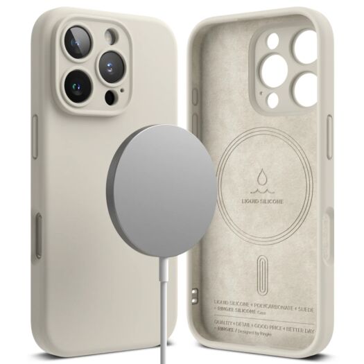 Чохол Ringke Silicone Magnetic для iPhone 16 Pro Stone (SIMG920SE72) SIMG920SE72-rgk